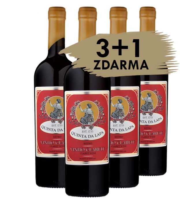 Vinho Clarete 2020, Quinta da Lapa, 3+1 ZDARMA, 4x0,75l
