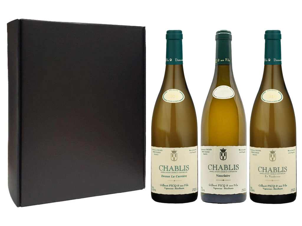 Sada 3 vín - Chablis Gilbert Picq, 3x0,75l
