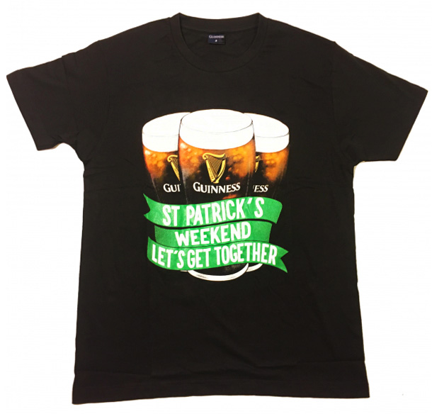 Tričko Guinness St. Patrick's Day, černé - vel. M