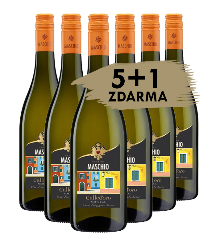 Maschio Called‘Oro Bianco Frizzante Secco IGT, 5+1 ZDARMA, 6x0,75l l 11%