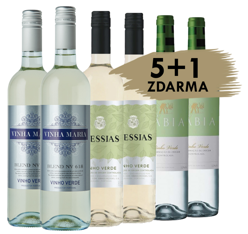 5+1 zdarma Vinho Verde, 6x0,75l