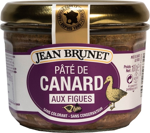 Jean Brunet Kachní paštika s fíky, 180g