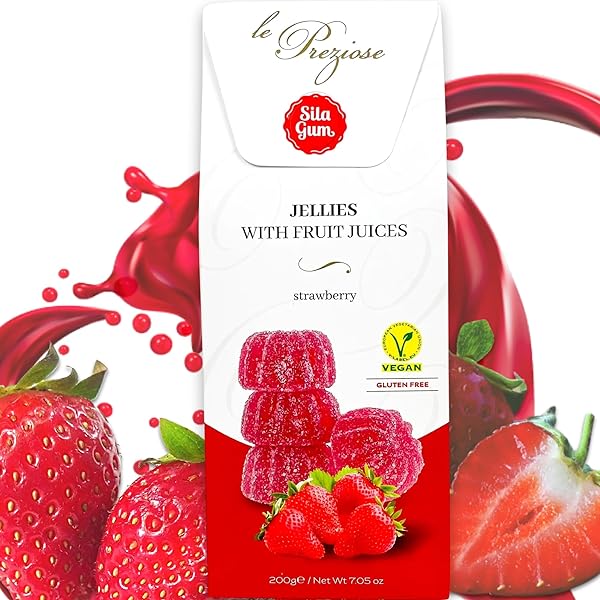 La Preziose Le Preziose želatinové bonbóny s ovoc.šťávou z jahod, 200g