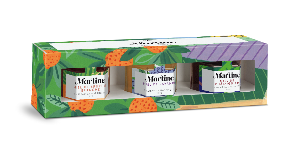 Martine Ochutnávací trio medu 3x60g (Vřes, Levandule, Kaštany), 180g