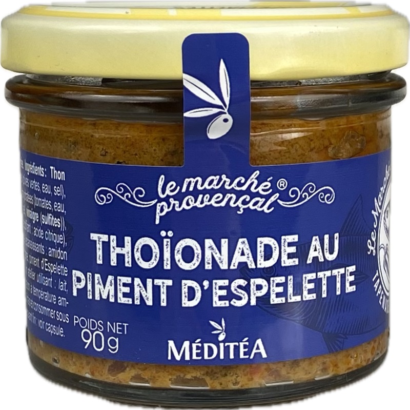 Meditea Francouzská specialita z tuňáka s paprikou Espelette, sklo 90g