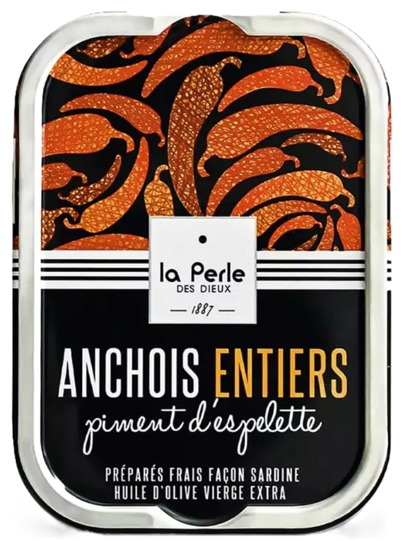 La Perle des Dieux La Perle Pečené francouzské ančovičky s papričkou Espelette, 115g