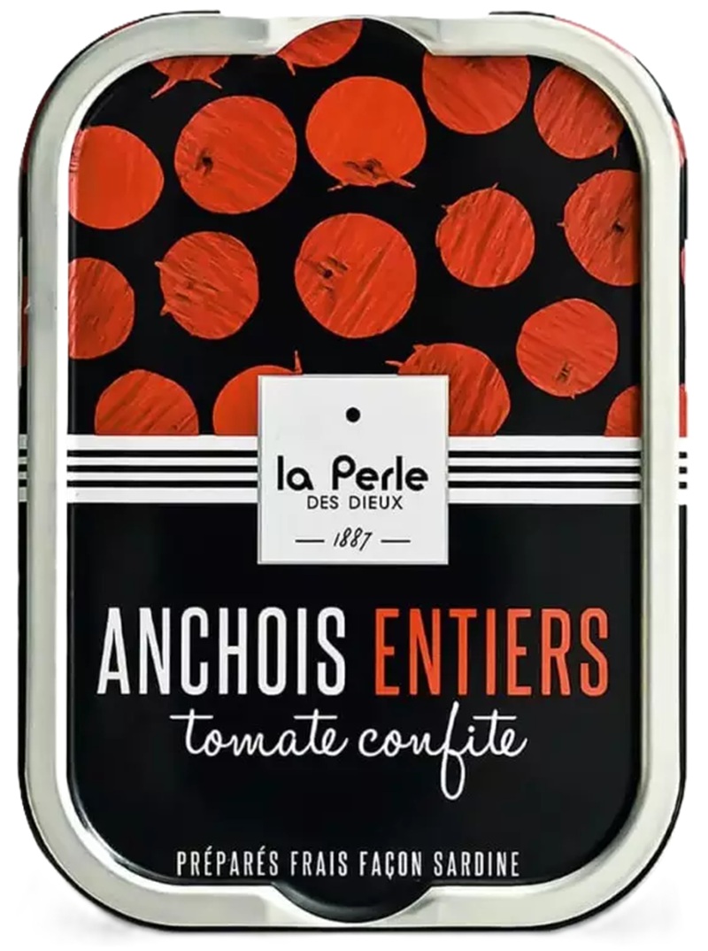 La Perle des Dieux La Perle Pečené francouzské ančovičky s kandovanými rajčaty, 115g