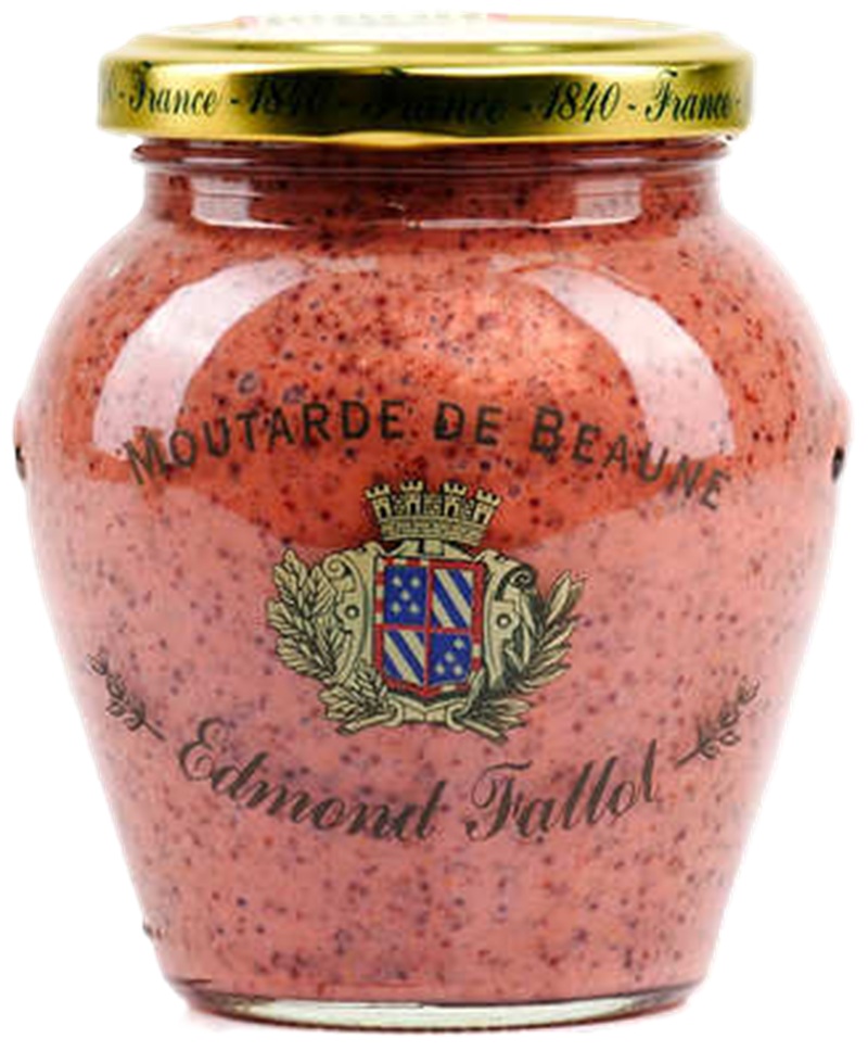 Edmond Fallot Dijonská hořčice s černým rybízem a bílým vínem, 305g- sklo