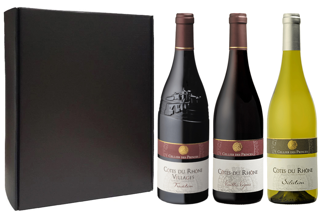 Sada 3 vín - Cellier des Princes Côtes du Rhône Tradition, 3x0,75l
