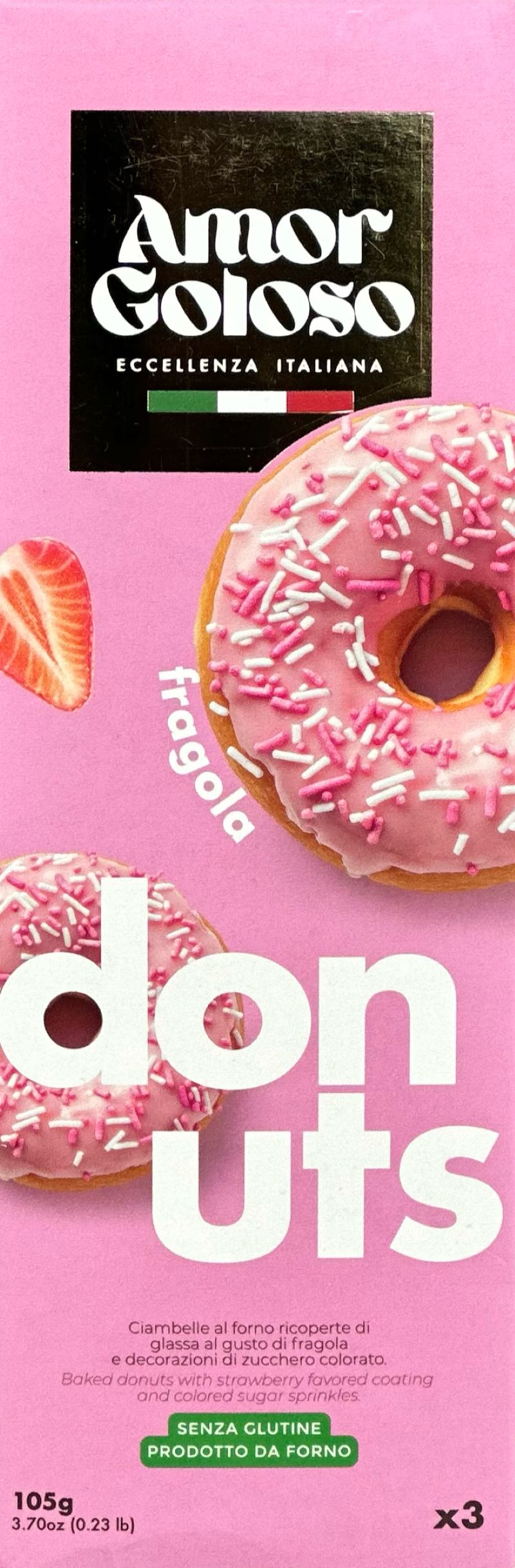 Amor Goloso Donuty s jahodou, 105g