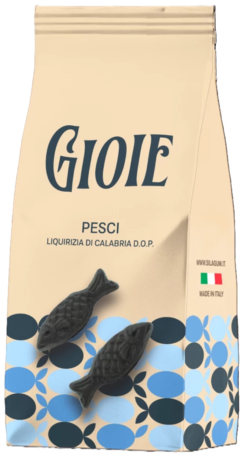 GIOIE Želatinové bonbóny LÉKOŘICOVÉ RYBIČKY, 200g