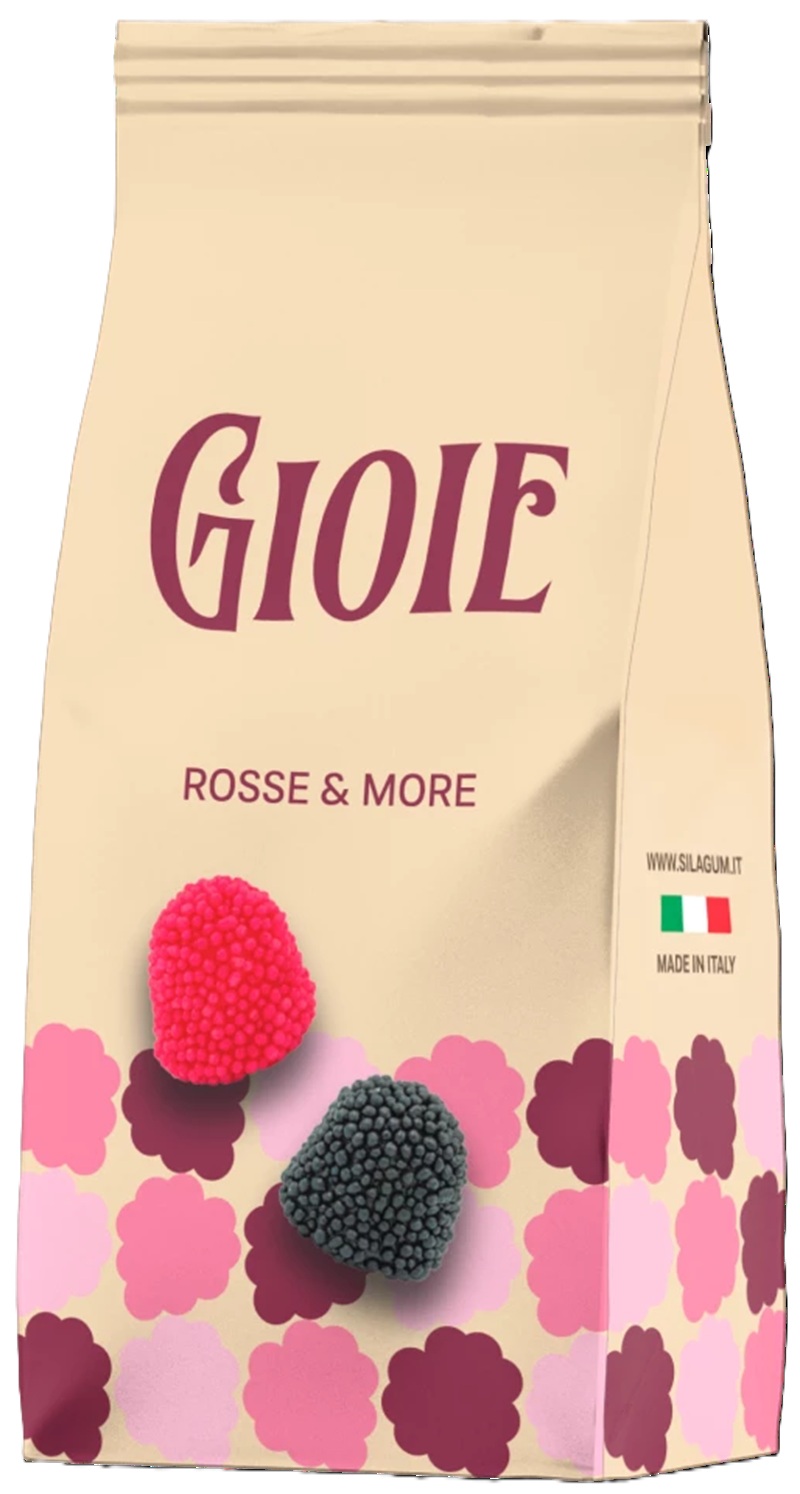 GIOIE Želatinové bonbóny OSTRUŽINY A MALINY, 200g