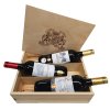 3594 medailova vina z bordeaux drevena kazeta 3x0 75l