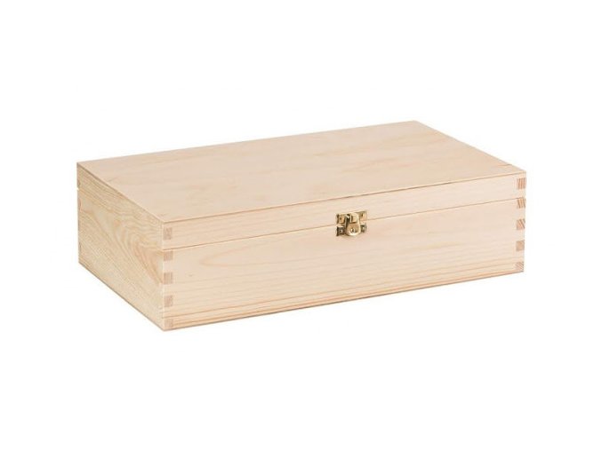 Dřevěná krabička na víno s pantem, 2x0,75 l 1