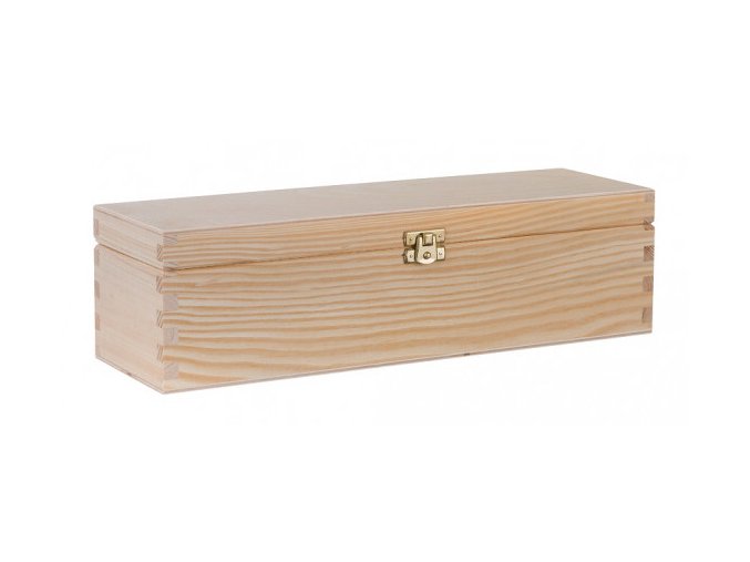 Dřevěná krabička na víno s pantem, 1x0,75 l 1