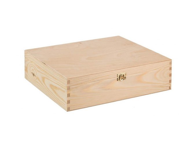 Dřevěná krabička na víno s pantem, 3x0,75 l 1