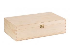 Dřevěná krabička na víno s pantem, 2x0,75 l 1
