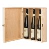Dřevěná krabička na víno s pantem, 3x0,75 l 2