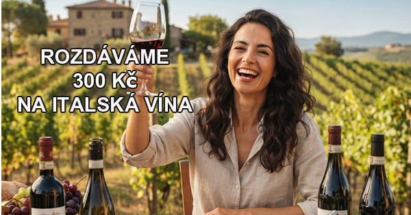 Rozdáváme 300Kč na italská vína