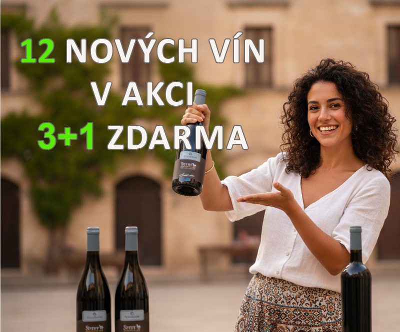 12 NOVÝCH VÍN V AKCI 3+1 ZDARMA