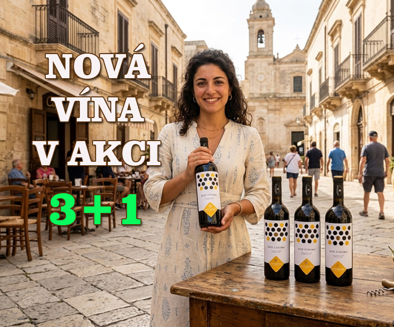 nová vína v akci 3+1 zdarma