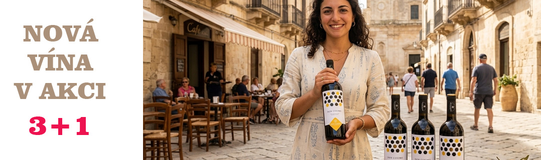 nová italská vína v akci 3+1 zdarma
