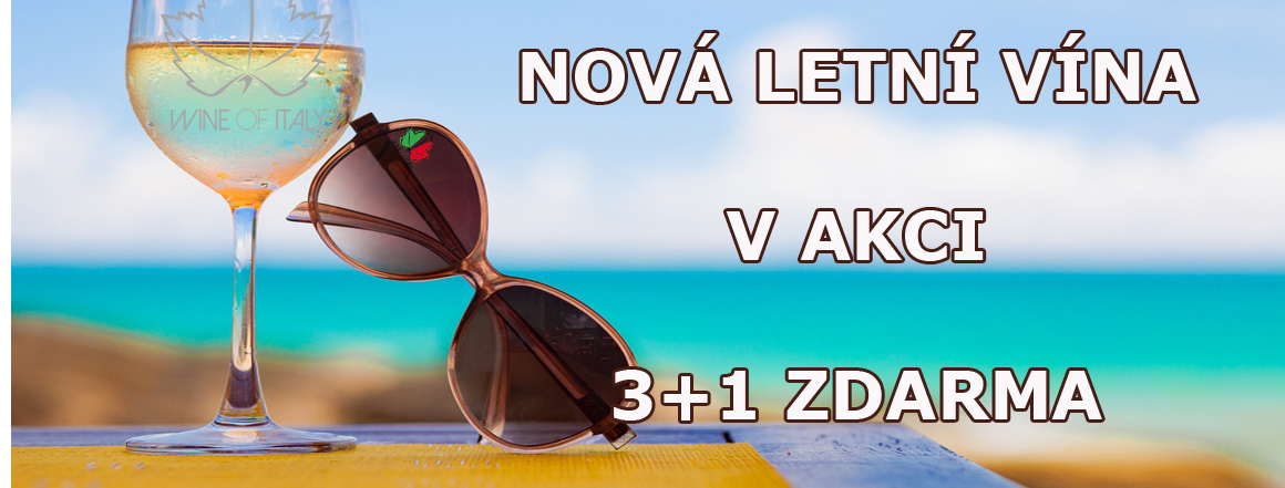 Nový výběr letních vín v akci 3+1 zdarma