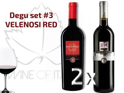 degu set RED Rosso Piceno Velenosi Vini - wineofitaly.cz