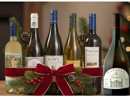 sváteční degustační bedýnka bílých italských vín v 2025