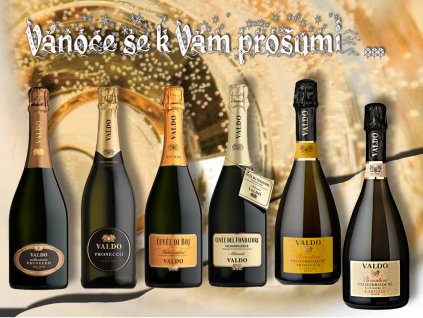 vánoce se šumivkami prosseco Cusumano a Valdo Spumanti