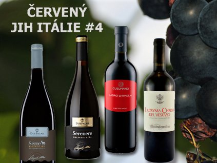 červený jih itálie 4 degustační bedýnka italských vín