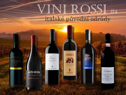 degustační bedýnka Vini Rossi původní odrůdy červeného vína z Itálie v2
