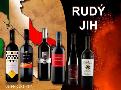 Rudý jih Itálie degustační bedýnka italských červených vín