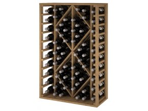 Regál na víno TORAL II (Materiál a odstín Borovice s odstínem světlý dub)