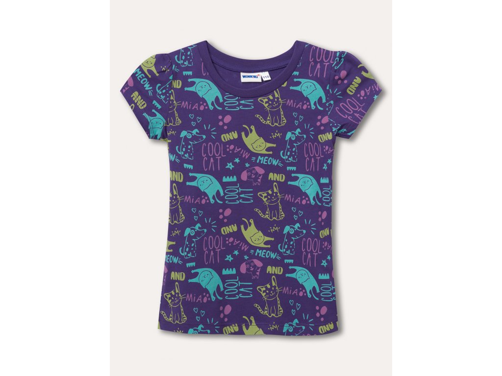 Dívčí tričko Cool Cat - fialová 