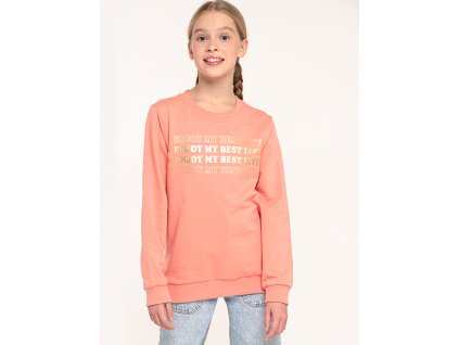 Dívčí mikina Enjoy my best live - tmavě-růžová - velikost 152