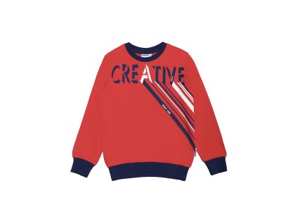 Chlapecká mikina Creative - červená - velikost 152