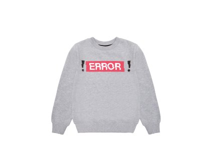 Chlapecká mikina Error - šedý melanž - velikost 164
