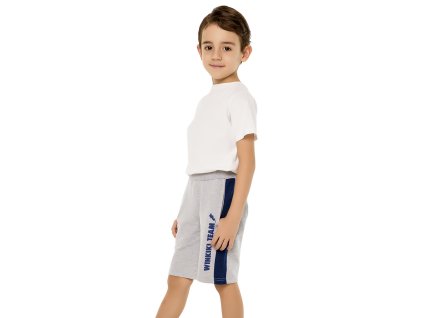 Chlapecké kraťasy Winkiki Team - šedý melanž - velikost 122