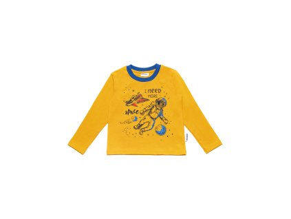 Chlapecké tričko s dlouhým rukávem More Space - žlutá - velikost 122
