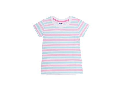Dívčí tričko Basic - bílá - pruhy — Winkiki Kids Wear