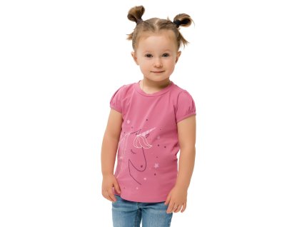 Dívčí tričko Unicorn - růžová