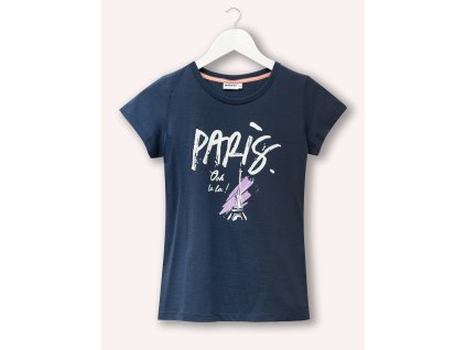 Dívčí tričko Paris - tmavě fialová 