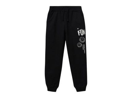 Dívčí tepláky Fun - černá — Winkiki Kids Wear
