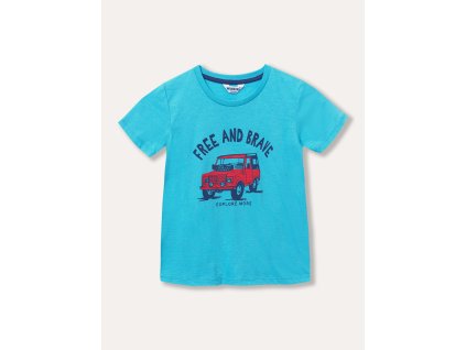 Chlapecké tričko s krátkým rukávem Free and Brave - modrá