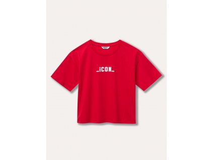 Dívčí tričko s krátkým rukávem Icon - červená