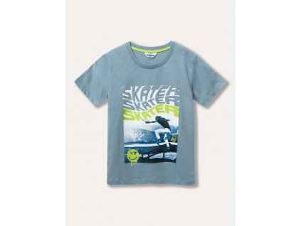 Chlapecké tričko s krátkým rukávem Skater - šedo-modrá
