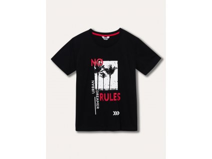 Chlapecké tričko s krátkým rukávem No Rules - černá