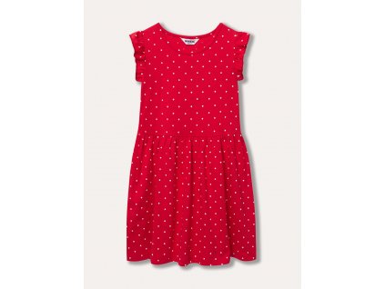 Dívčí šaty Dots - červená