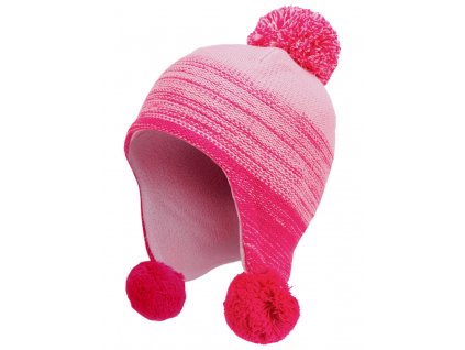Dívčí pletená čepice - 9414 - malinová